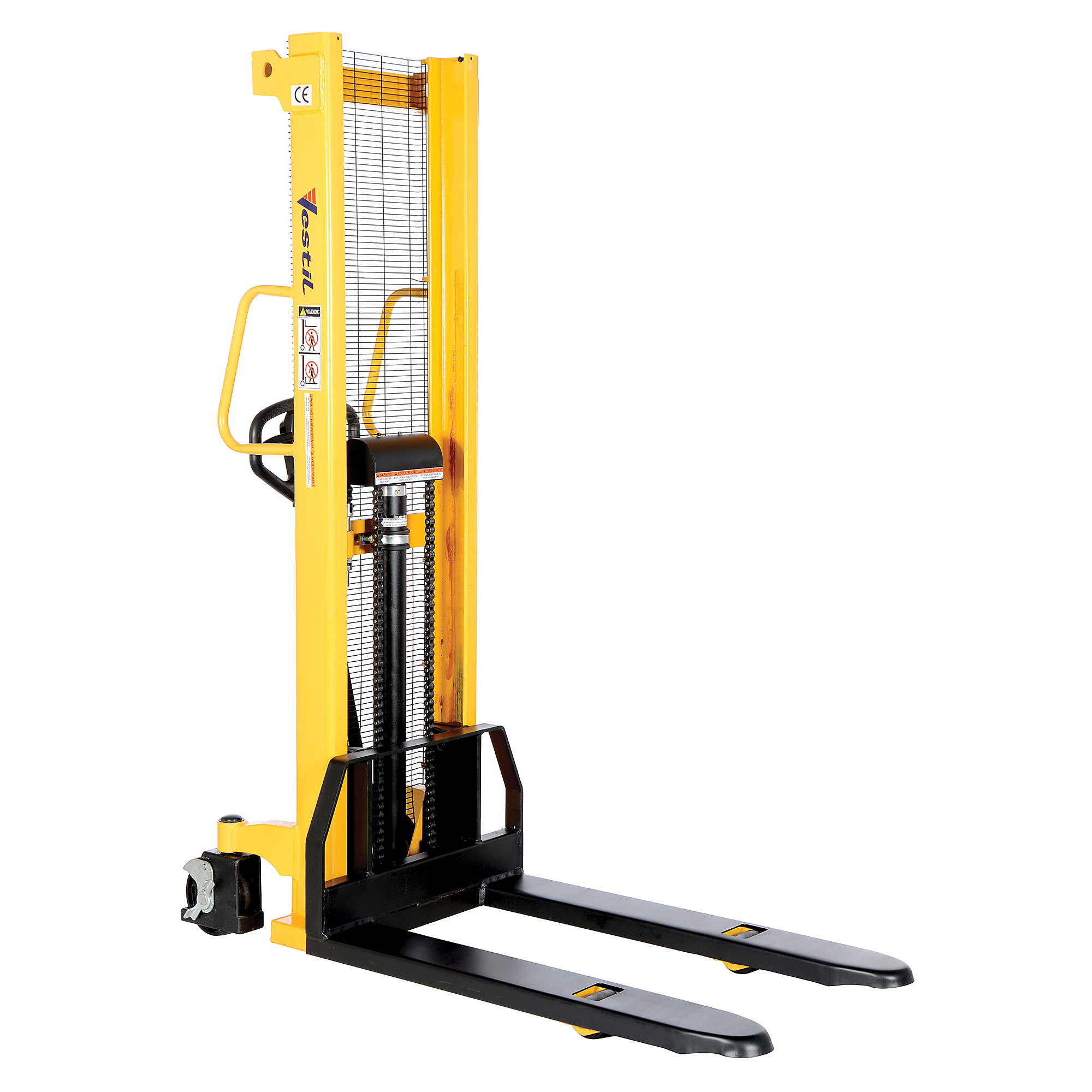 Vestil Manual Stacker, Capacity 2000, Raised Height 63, Lowered Height 3.75, Model# VHPS-2000-FF